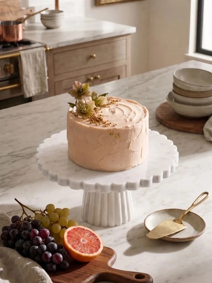 Bobby Marble Cake Stand factory