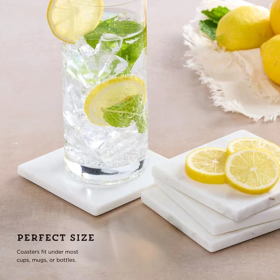 White Carrara Marble Coasters For Home Use suppliers