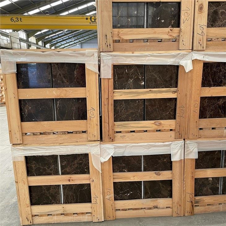dark emperador marble tile packing