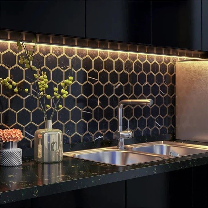 Honeycomb Mosaic Wall Tile Application
