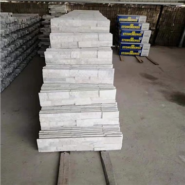 Panel Batu Budaya Putih Ledge Stone Veneer Slate Untuk Panel Dinding Dalaman & Luar
